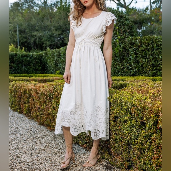 CLEOBELLA Allegra Midi Dress in Ivory sz XS NWT 288$ - Picture 7 of 16